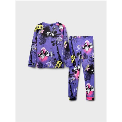 Термокомплект трикот. для девочек: фуфайка (футболка) с длин. рук, брюки