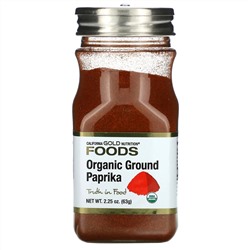 California Gold Nutrition, органическая молотая паприка, 63 г (2,25 унции)