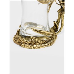 Пивной бокал «Рак», 470 мл, 9.2×18.5, стекло, прозрачный, золотой