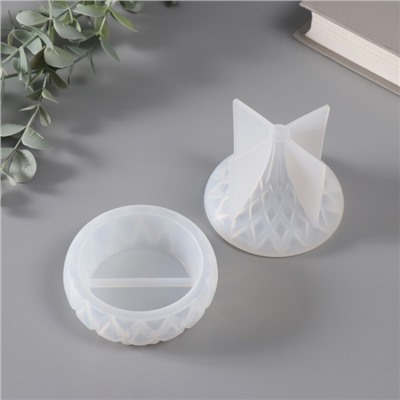 Молд силиконовый «Шкатулка капля» с крышкой 8.5×8.5×9.4 см