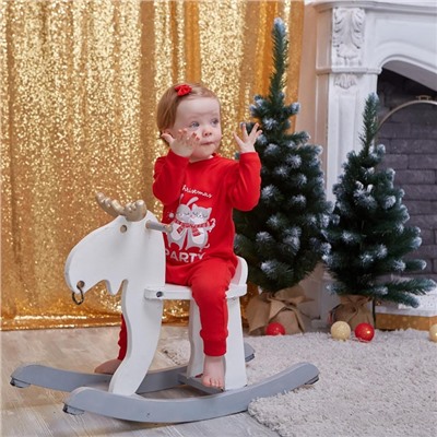 Комбинезон Крошка Я "Winter party", рост 80-86 см, красный