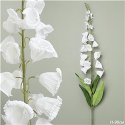 Цветок искусственный БЕЛЫЙ 96 см колокольчик / ZHQ-19 /уп 10/100/200/