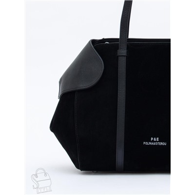 Сумка женская кожаная 2380Y black Polina&Eiterou