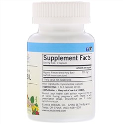 Eclectic Institute, Туласи (Holy Basil), 200 мг, 90 растительных капсул без ГМО