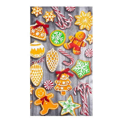 Набор новогодних кухонных полотенец Доляна «Новогоднее печенье » 35×60 см-2 штуки, 100% хлопок