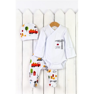 Комплект (Боди+Ползунки+Шапочка) BABY BOOM, 1029641