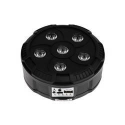 Светильник садовый «Прожектор», уличный, на солнечной батарее, 13×6×13 см, 6 LED, пульт ДУ, свечение RGBW