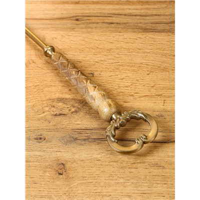 Ложка для обуви «Венок», 54 см, латунь, манговое дерево