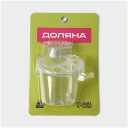 Держатель для зубных щёток и пасты самоклеящийся Доляна Elemental, 12.5×11.5×11 см, прозрачный