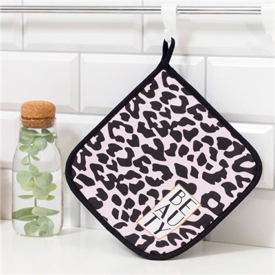 Прихватка Этель Beauty 19×19 см, 100% хлопок, саржа, ватин 250 г/м²