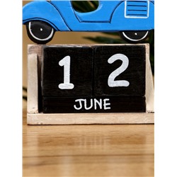 Календарь настольный «Мопед», 14×5.5×14 см, дерево, синий