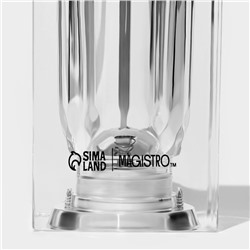 Набор для специй Magistro Glace, 2 предмета: мельница с ручкой, солонка, акрил, прозрачный