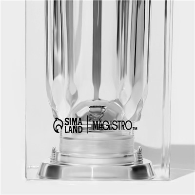 Набор для специй Magistro Glace, 2 предмета: мельница с ручкой, солонка, акрил, прозрачный