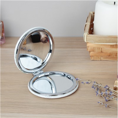 Зеркало карманное 7 см Цветы / PJ-8 /уп 12/480/