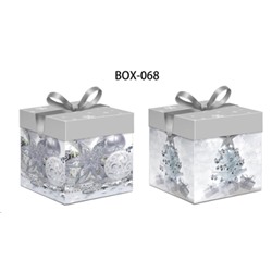 Коробка подарочная 22х22х22 см складная / BOX-068/2 /уп 12/480/Новый год