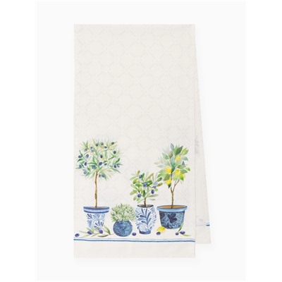 Дорожка на стол Этель Olives 40×149 см, 100% хлопок, репс 220 г/м², белая