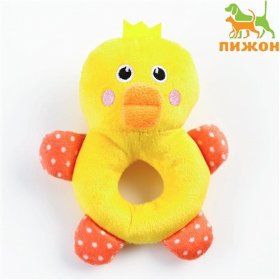 Игрушка пищащая для собак «Утёнок»,17 см