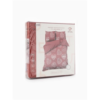 Постельное бельё 1.5-спальное «Этель» Te amo (вид 2), бязь
