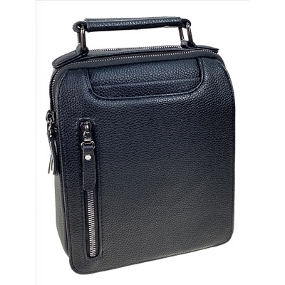 Сумка мужская из натуральной кожи, цвет черный