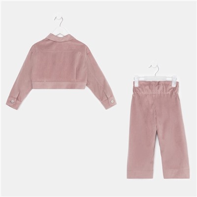 Костюм для девочки KAFTAN Velvet, размер 34 (122-128 см), цвет кофе