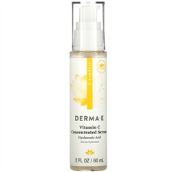 Derma E, концентрированная сыворотка с витамином C, с гиалуроновой кислотой, 60 мл (2 жидк. унции)