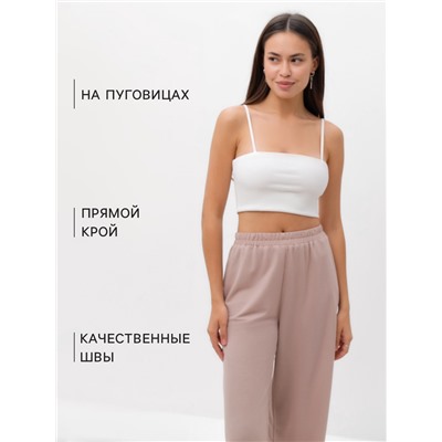 Костюм женский (рубашка, брюки, топ) KAFTAN Base, размер 48, пудровый