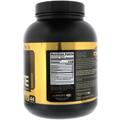 Optimum Nutrition, Gold Standard, 100% изолят, Chocolate Bliss, 1,36 кг (3 фунта)