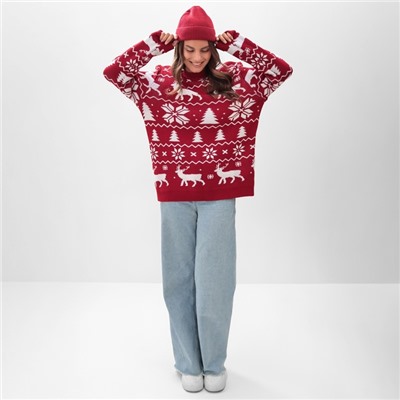 Свитер вязаный новогодний KAFTAN New Year, размер 42