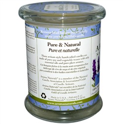 Aroma Naturals, 100% Натуральная Соевая Свеча «Спокойствие» с Эфирным Маслом Лаванды, 8.8 унций (260 г)