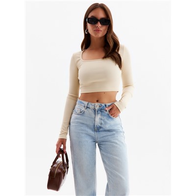 Лонгслив женский MIST, размер 44-46, бежевый