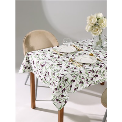Скатерть «Доляна» Olives 149×110 см, 100% хлопок, рогожка 164 г/м²