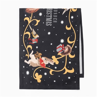 Дорожка на стол Этель Fairy tale 30×70 см, 100% хлопок, саржа 190 г/м², чёрная