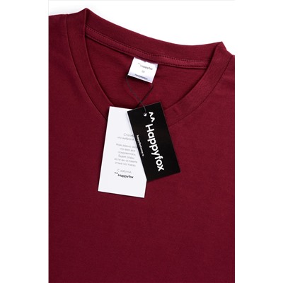 Мужская футболка больших размеров c V-вырезом Happyfox