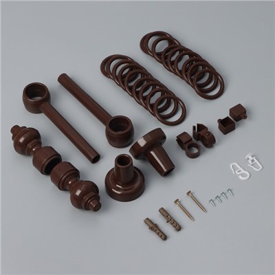 Карниз двухрядный 200 см, d=2.8 см, орех