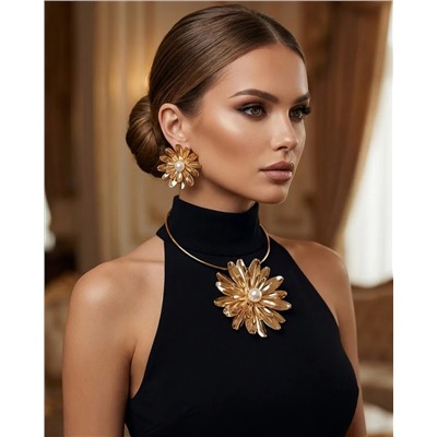 Комплект: колье-обруч и серьги