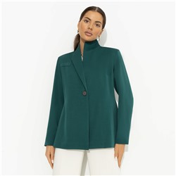 Жакет с асимметричным воротником, Дерзкий силуэт (зелёный)