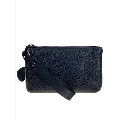 Женский кошелёк  из натуральной кожи, цвет черный