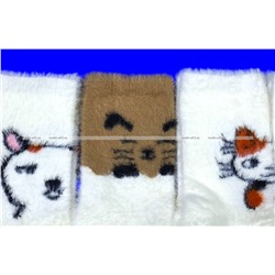 5 ПАР - Байвей термоноски женские ангора НОРКА ШЕРСТЬ "Мордочки" арт. 3561