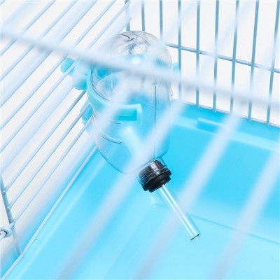 Клетка для грызунов «Пижон», 47×30×27 см, с наполнением, пластик, металл, голубая