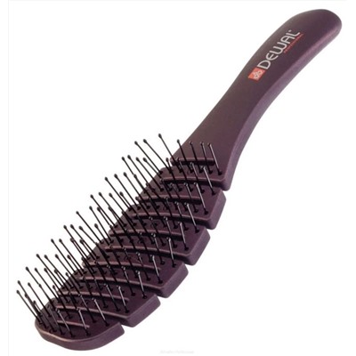 Dewal Щетка для волос туннельная продувная малая / New Flexi BRZ104, коричневый 2964