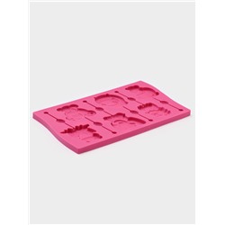 Форма для леденцов Доляна «Звери», силикон, 27.5×16.5 см, 6 ячеек (6.4×6.4), с палочками, МИКС