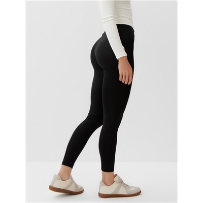 Легинсы спортивные женские MINAKU: SPORTLY, чёрные, размер 42