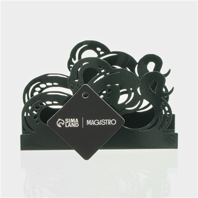 Салфетница Magistro «Змея», 14×4×9 см, зелёная