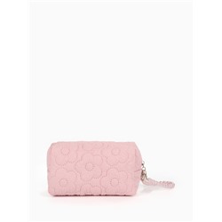 Косметичка женская «Цветочек», ручка из бусин, розовая