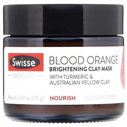 Swisse, Skincare, красный апельсин, осветляющая глиняная маска, 70 г (2,47 унции)