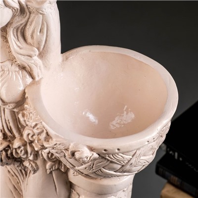 Фигура из гипса «Девушка у колонны с кашпо», 25×30×64 см