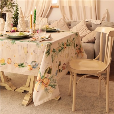 Скатерть новогодняя «Этель» Spruce mood, 150×220 см ±3 см с ВГМО, 100% хлопок, саржа 190 г/м²