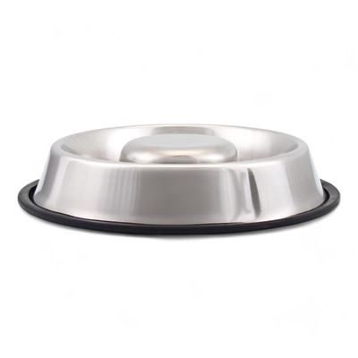 Миска «Медленное кормление», 950 мл, на нескользящей основе, металл