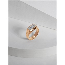 Печатка из золочёного серебра с алмазной огранкой 925 пробы ПЗ-3-003