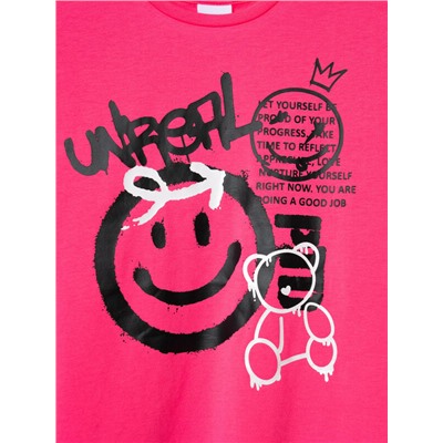 Фуфайка трикотажная для девочек (футболка)